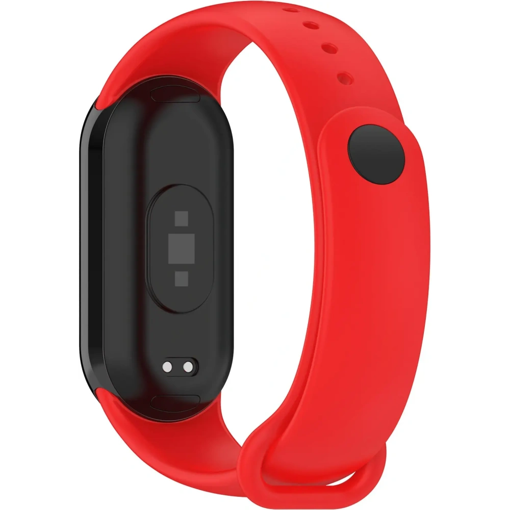 Silikonowy pasek Bizon Strap Watch Silicone do Xiaomi Smart Band 9 / 9 NFC / 8 czerwony