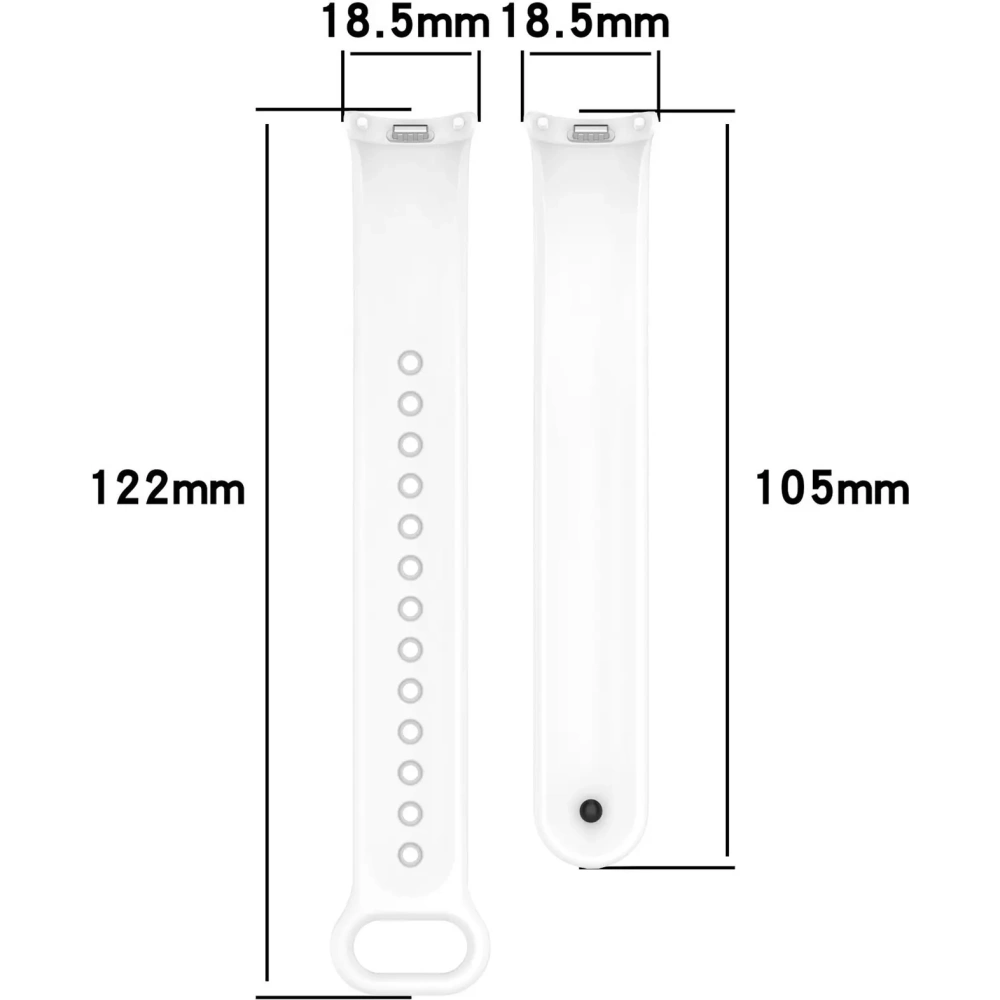 Silikonowy pasek Bizon Strap Watch Silicone do Xiaomi Smart Band 9 / 9 NFC / 8 biały