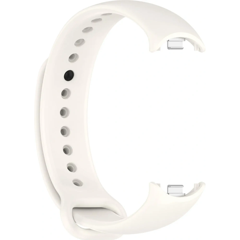 Silikonowy pasek Bizon Strap Watch Silicone do Xiaomi Smart Band 9 / 9 NFC / 8 biały