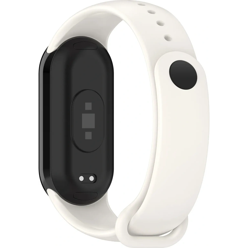 Silikonowy pasek Bizon Strap Watch Silicone do Xiaomi Smart Band 9 / 9 NFC / 8 biały
