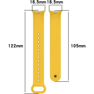 Silikonowy pasek Bizon Strap Watch Silicone do Xiaomi Smart Band 9 / 9 NFC / 8 żółty