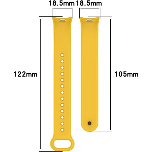 Kup Silikonowy pasek Bizon Strap Watch Silicone do Xiaomi Smart Band 9 / 9 NFC / 8 żółty - BIZ6310 - {ean13} - Sklep Home Screen