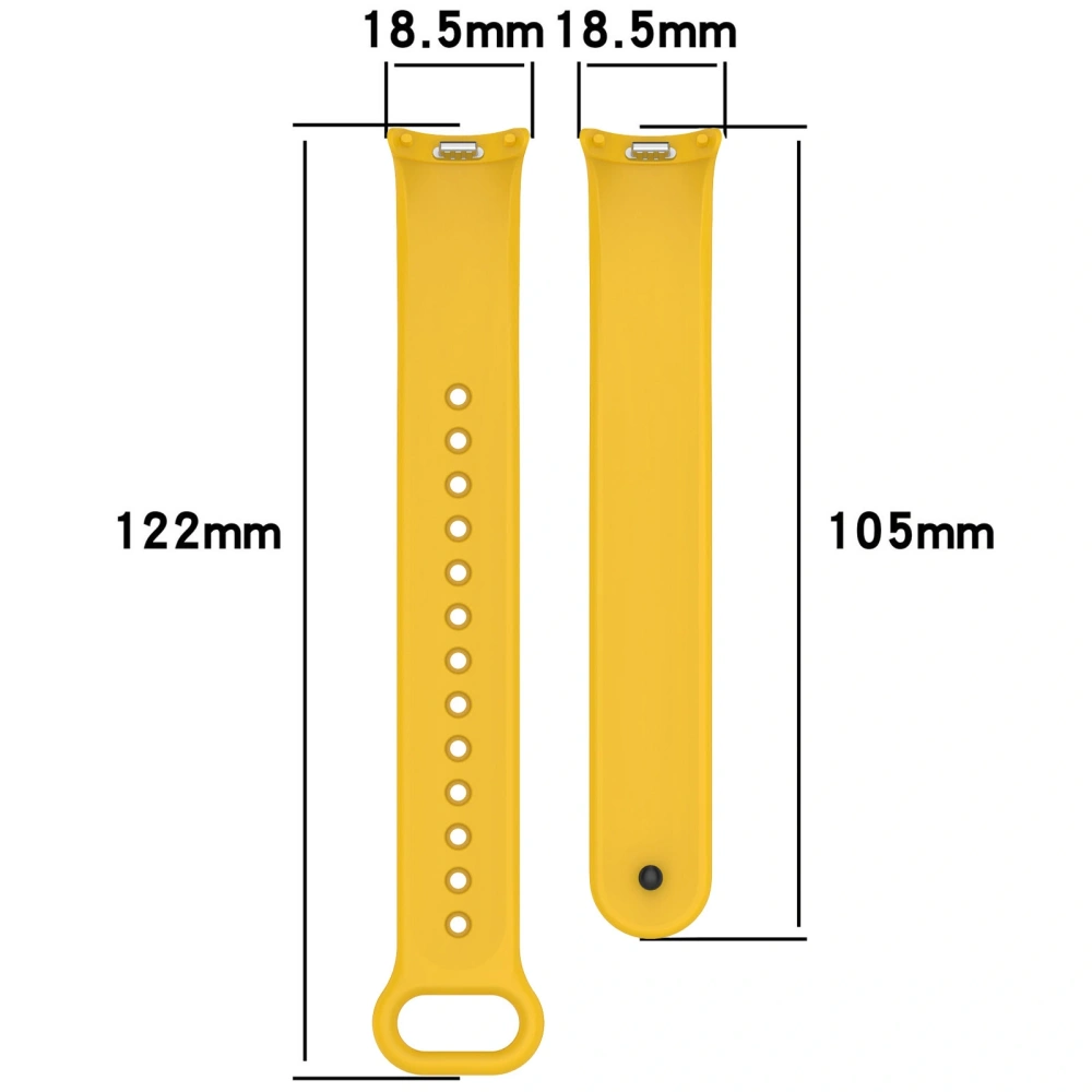 Silikonowy pasek Bizon Strap Watch Silicone do Xiaomi Smart Band 9 / 9 NFC / 8 żółty