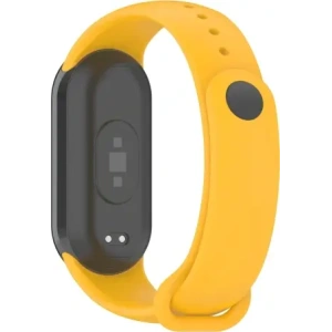 Silikonowy pasek Bizon Strap Watch Silicone do Xiaomi Smart Band 9 / 9 NFC / 8 żółty