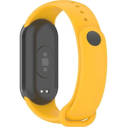 Kup Silikonowy pasek Bizon Strap Watch Silicone do Xiaomi Smart Band 9 / 9 NFC / 8 żółty - BIZ6310 - {ean13} - Sklep Home Screen