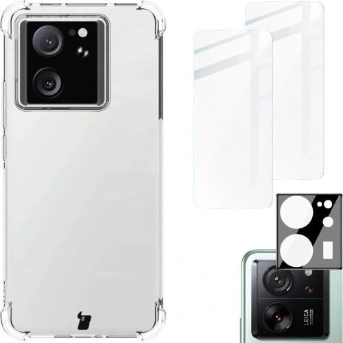 Kup Etui + 2x szkło hartowane na ekran + szkło na obiektyw Bizon Case Clear Pack do Xiaomi 13T / 13T Pro - BIZ6311 - {ean13} - Sklep Home Screen