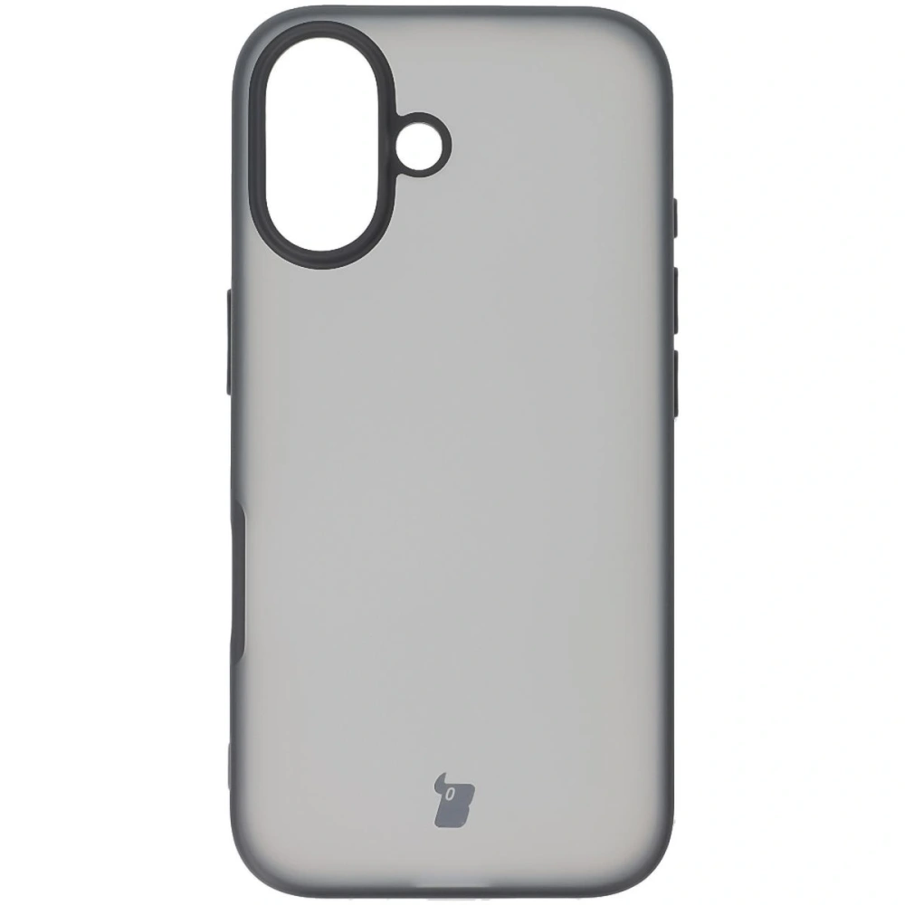 Etui Bizon Case Angelo do Apple iPhone 16 przydymione z czarną ramką