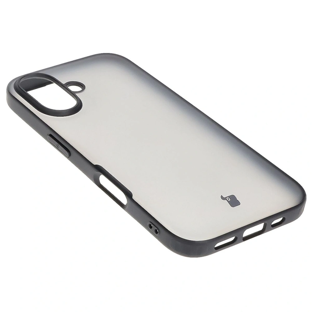 Etui Bizon Case Angelo do Apple iPhone 16 przydymione z czarną ramką