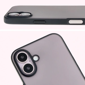 Etui Bizon Case Angelo do Apple iPhone 16 przydymione z czarną ramką