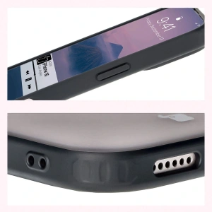 Etui Bizon Case Angelo do Apple iPhone 16 przydymione z czarną ramką