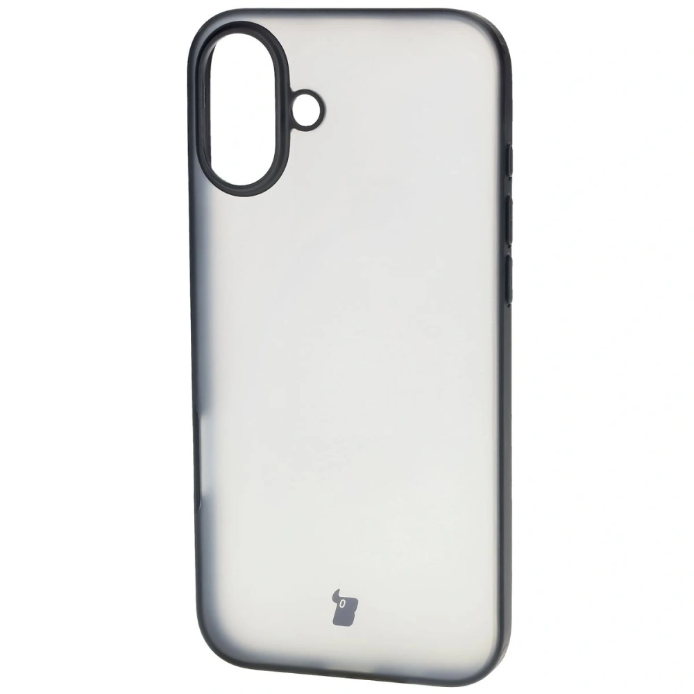 Etui Bizon Case Angelo do Apple iPhone 16 Plus przydymione z czarną ramką