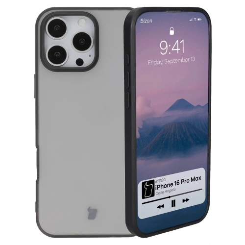 Buy Bizon Case Angelo Apple iPhone 16 Pro Max smoky with a black frame - BIZ6317 - {ean13} - Home Screen Store Europe