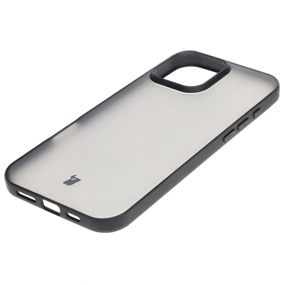 Etui Bizon Case Angelo do Apple iPhone 16 Pro Max przydymione z czarną ramką