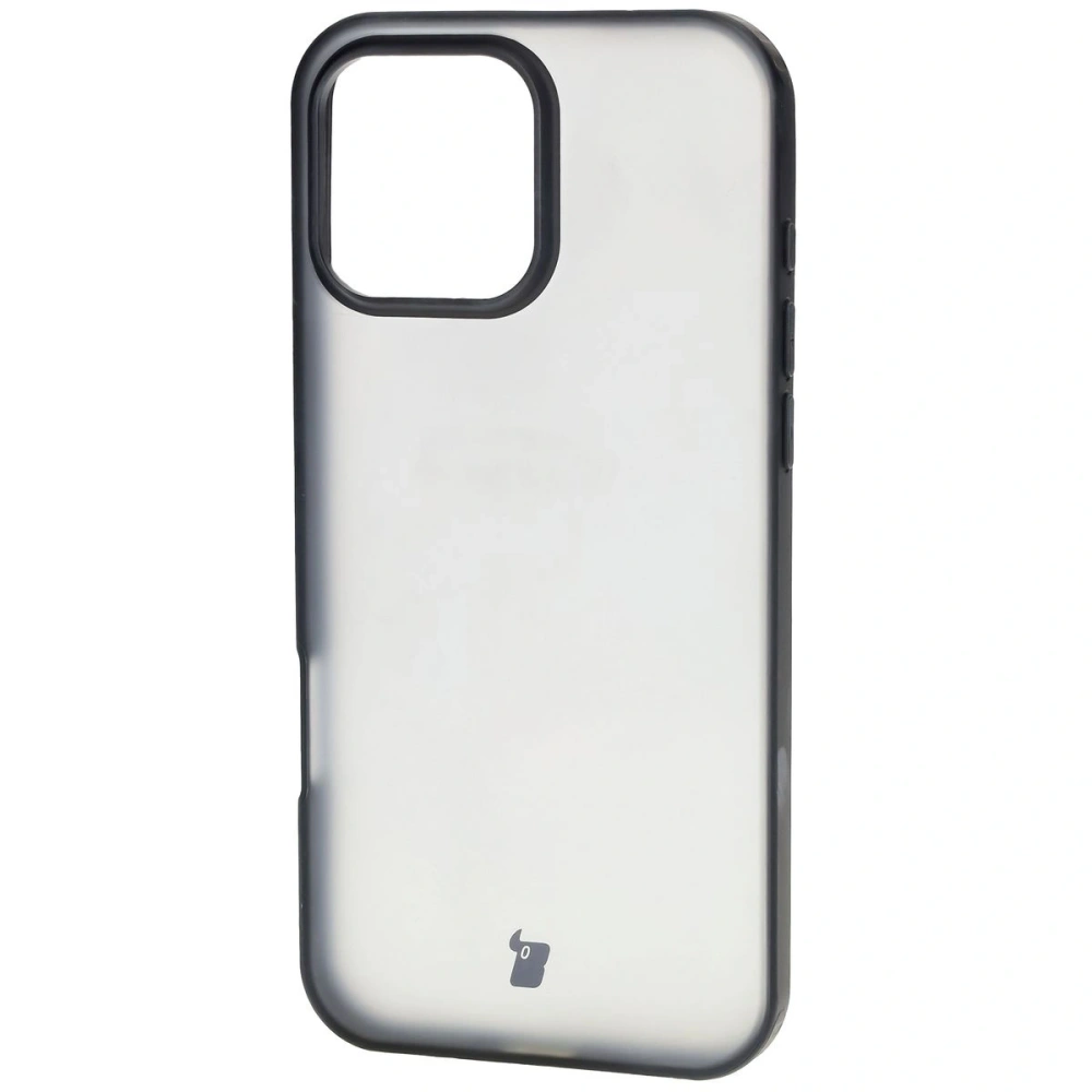 Etui Bizon Case Angelo do Apple iPhone 16 Pro Max przydymione z czarną ramką