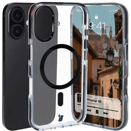 Buy Bizon Case Marco Apple iPhone 16 clear with black frame - BIZ6318 - {ean13} - Home Screen Store Europe
