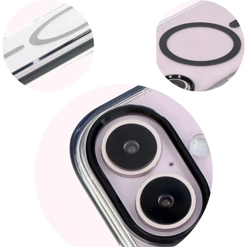 Kup Etui z pierścieniem magnetycznym Bizon Case Marco do Apple iPhone 16 Plus przezroczyste z czarną ramką - BIZ6319 - {ean13} - Sklep Home Screen