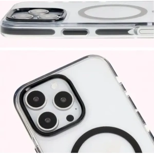 Kup Etui z pierścieniem magnetycznym Bizon Case Marco do Apple iPhone 16 Pro przezroczyste z czarną ramką - BIZ6320 - {ean13} - Sklep Home Screen