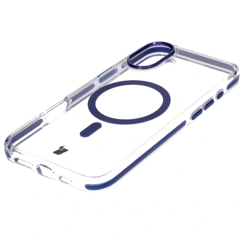 Kup Etui s magnetickým kroužkem Bizon Case Marco pro Apple iPhone 16 průhledné s modrým rámem - BIZ6321 - {ean13} - Sklep Home Screen