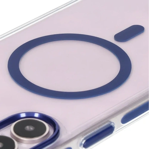 Kup Etui s magnetickým kroužkem Bizon Case Marco pro Apple iPhone 16 Plus průhledné s modrým rámečkem - BIZ6322 - {ean13} - Sklep Home Screen