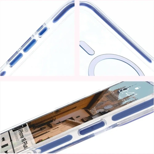Buy Bizon Case Marco Apple iPhone 16 Plus clear with blue frame - BIZ6322 - {ean13} - Home Screen Store Europe