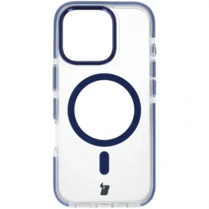 Kup Etui z pierścieniem magnetycznym Bizon Case Marco do Apple iPhone 16 Pro przezroczyste z niebieską ramką - BIZ6323 - {ean13} - Sklep Home Screen