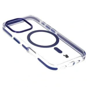 Kup Etui z pierścieniem magnetycznym Bizon Case Marco do Apple iPhone 16 Pro przezroczyste z niebieską ramką - BIZ6323 - {ean13} - Sklep Home Screen