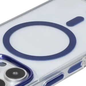 Kup Etui z pierścieniem magnetycznym Bizon Case Marco do Apple iPhone 16 Pro przezroczyste z niebieską ramką - BIZ6323 - {ean13} - Sklep Home Screen