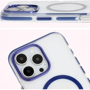 Kup Etui z pierścieniem magnetycznym Bizon Case Marco do Apple iPhone 16 Pro przezroczyste z niebieską ramką - BIZ6323 - {ean13} - Sklep Home Screen
