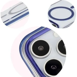 Kup Etui z pierścieniem magnetycznym Bizon Case Marco do Apple iPhone 16 Pro przezroczyste z niebieską ramką - BIZ6323 - {ean13} - Sklep Home Screen