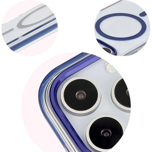 Kup Etui s magnetickým kroužkem Bizon Case Marco pro Apple iPhone 16 Pro průhledné s modrým rámečkem - BIZ6323 - {ean13} - Sklep Home Screen