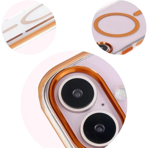 Kup Etui s magnetickým kroužkem Bizon Case Marco pro Apple iPhone 16 Plus průhledné s oranžovým rámem - BIZ6325 - {ean13} - Sklep Home Screen