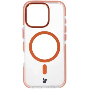 Kup Etui z pierścieniem magnetycznym Bizon Case Marco do Apple iPhone 16 Pro przezroczyste z pomarańczową ramką - BIZ6326 - {ean13} - Sklep Home Screen