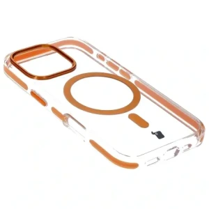 Kup Etui z pierścieniem magnetycznym Bizon Case Marco do Apple iPhone 16 Pro przezroczyste z pomarańczową ramką - BIZ6326 - {ean13} - Sklep Home Screen