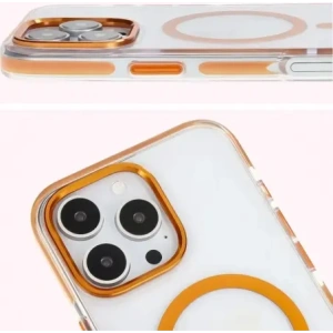 Kup Etui z pierścieniem magnetycznym Bizon Case Marco do Apple iPhone 16 Pro przezroczyste z pomarańczową ramką - BIZ6326 - {ean13} - Sklep Home Screen