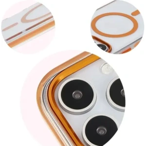Kup Etui z pierścieniem magnetycznym Bizon Case Marco do Apple iPhone 16 Pro przezroczyste z pomarańczową ramką - BIZ6326 - {ean13} - Sklep Home Screen