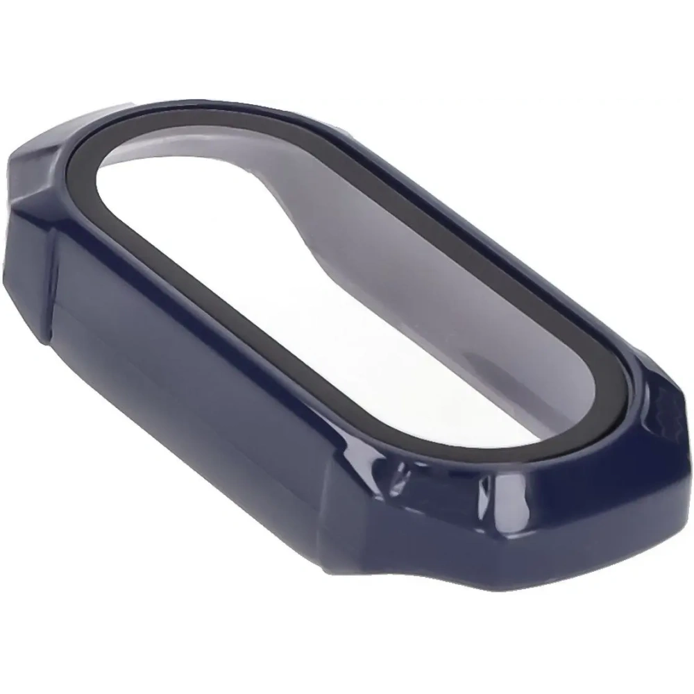 Etui ze szkłem do zegarka Bizon Case+Glass Watch do Xiaomi Smart Band 9 niebieskie