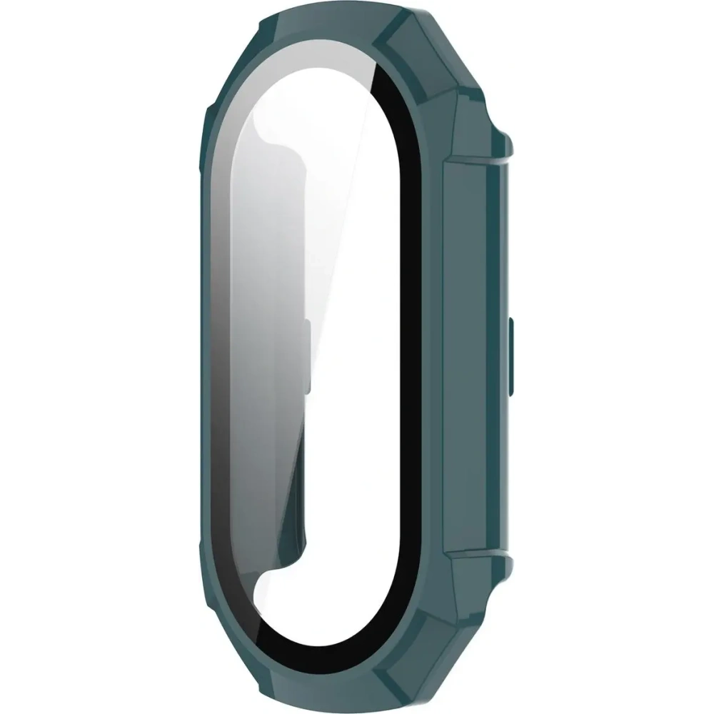 Etui ze szkłem do zegarka Bizon Case+Glass Watch do Xiaomi Smart Band 9 zielone