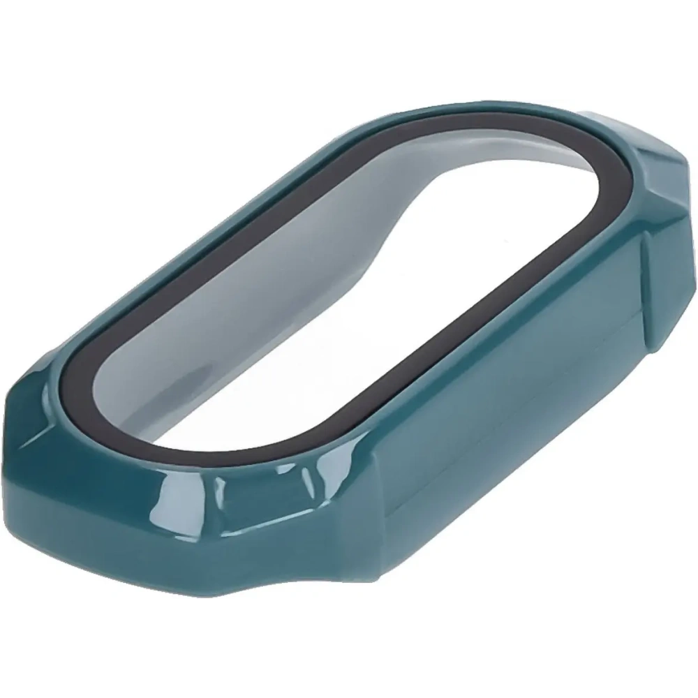 Etui ze szkłem do zegarka Bizon Case+Glass Watch do Xiaomi Smart Band 9 zielone