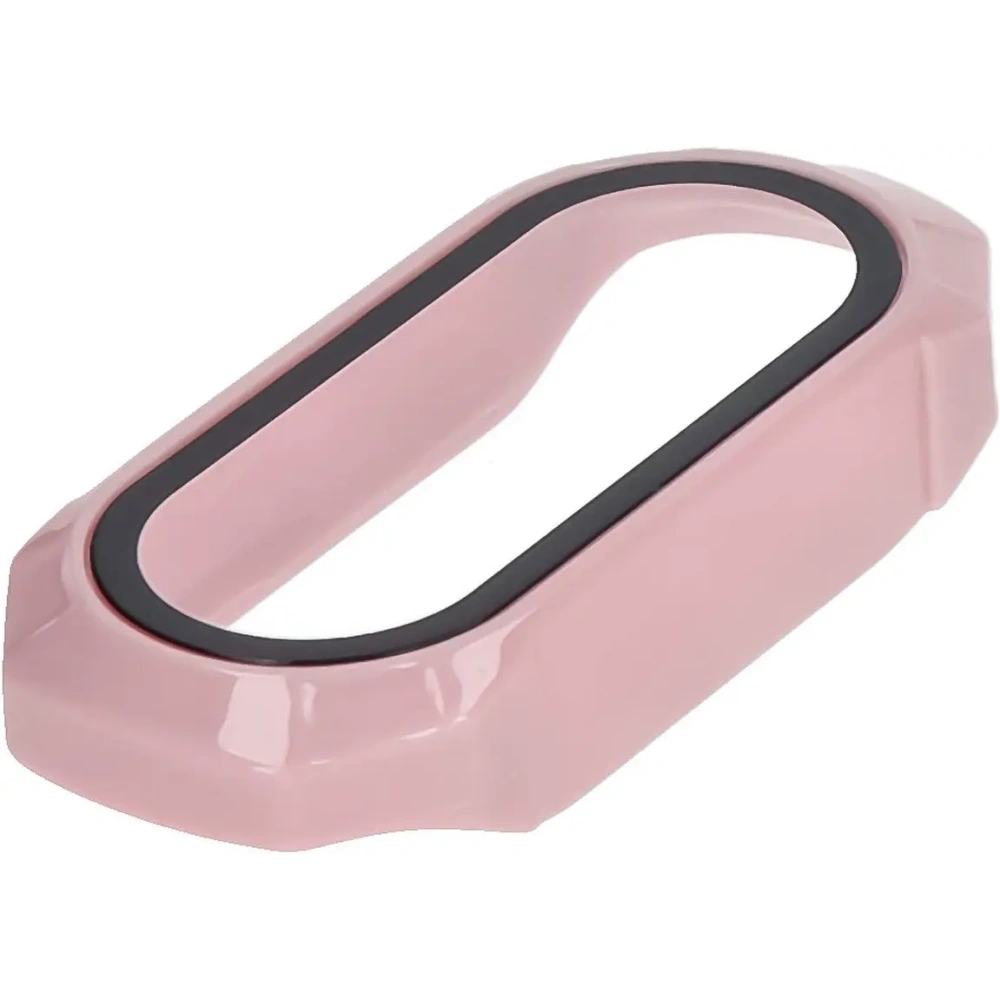Etui ze szkłem do zegarka Bizon Case+Glass Watch do Xiaomi Smart Band 9 różowe