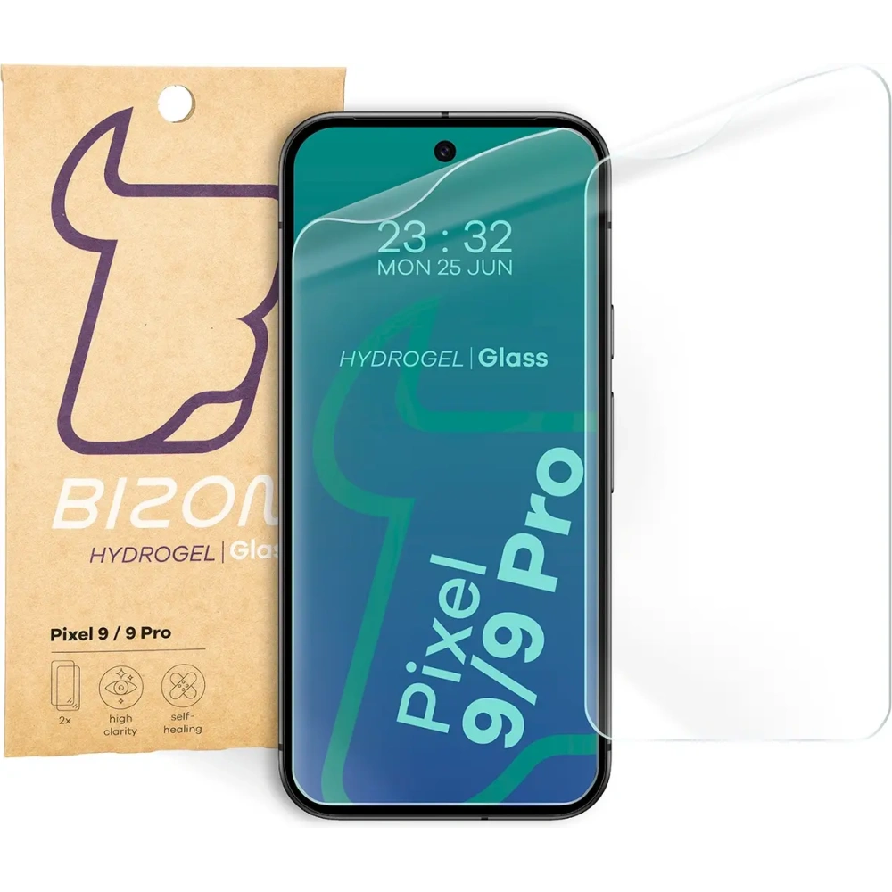 Folia hydrożelowa na ekran Bizon Glass Hydrogel Front do Google Pixel 9/9 Pro [2 PACK]