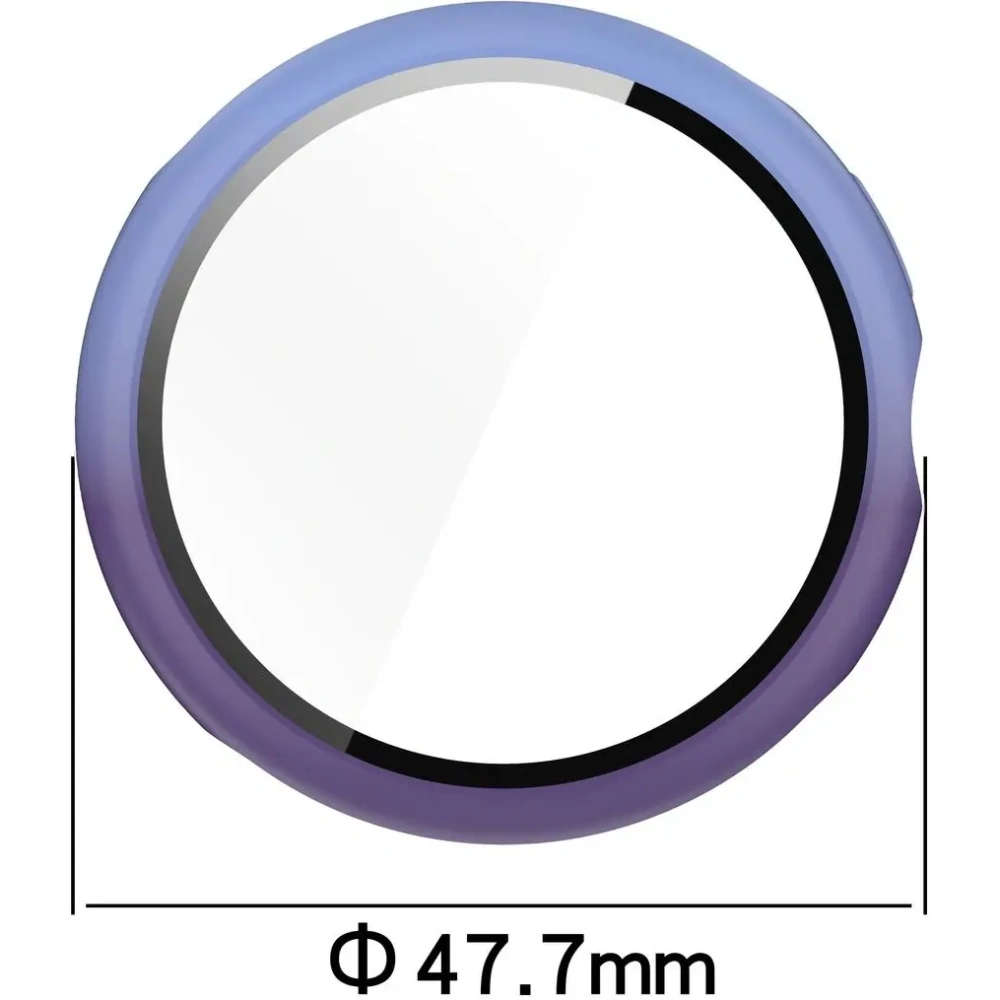 Etui ze szkłem do zegarka Bizon Case+Glass Watch do Google Pixel Watch 3 45mm fioletowoniebieskie