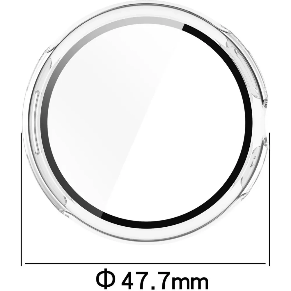 Etui ze szkłem do zegarka Bizon Case+Glass Watch do Google Pixel Watch 3 45mm przeźroczyste