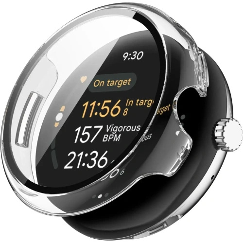 Kup Etui ze szkłem do zegarka Bizon Case+Glass Watch do Google Pixel Watch 3 45mm przeźroczyste - BIZ6341 - {ean13} - Sklep Home Screen