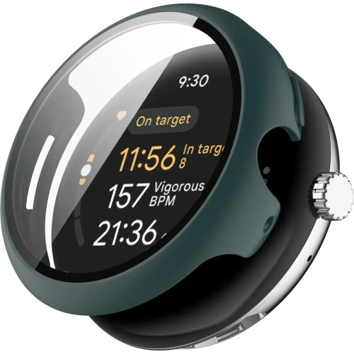 Kup Etui ze szkłem do zegarka Bizon Case+Glass Watch do Google Pixel Watch 3 45mm zielone - BIZ6342 - {ean13} - Sklep Home Screen