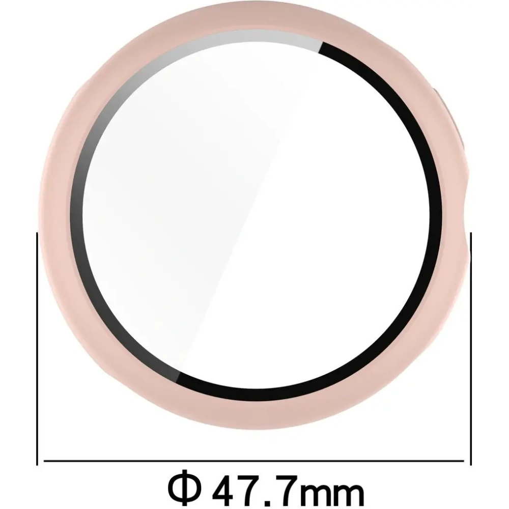 Etui ze szkłem do zegarka Bizon Case+Glass Watch do Google Pixel Watch 3 45mm różowe