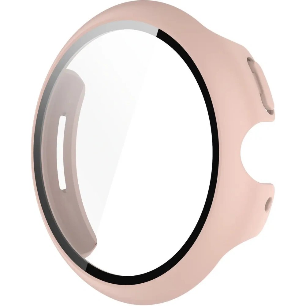 Etui ze szkłem do zegarka Bizon Case+Glass Watch do Google Pixel Watch 3 45mm różowe