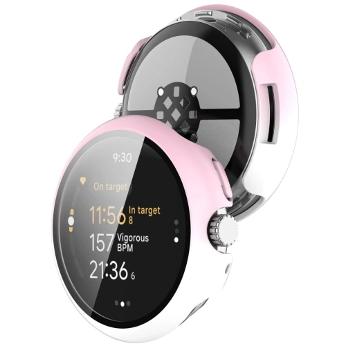Kup Bizon Case+Glass Uhr Google Pixel Uhr 3 45mm weiß rosa - BIZ6344 - {ean13} - Sklep Home Screen