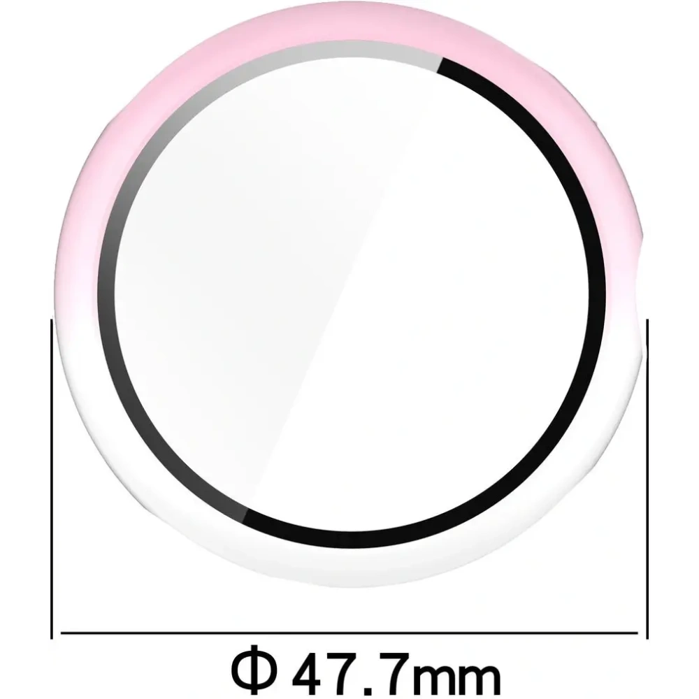 Etui ze szkłem do zegarka Bizon Case+Glass Watch do Google Pixel Watch 3 45mm białoróżowe