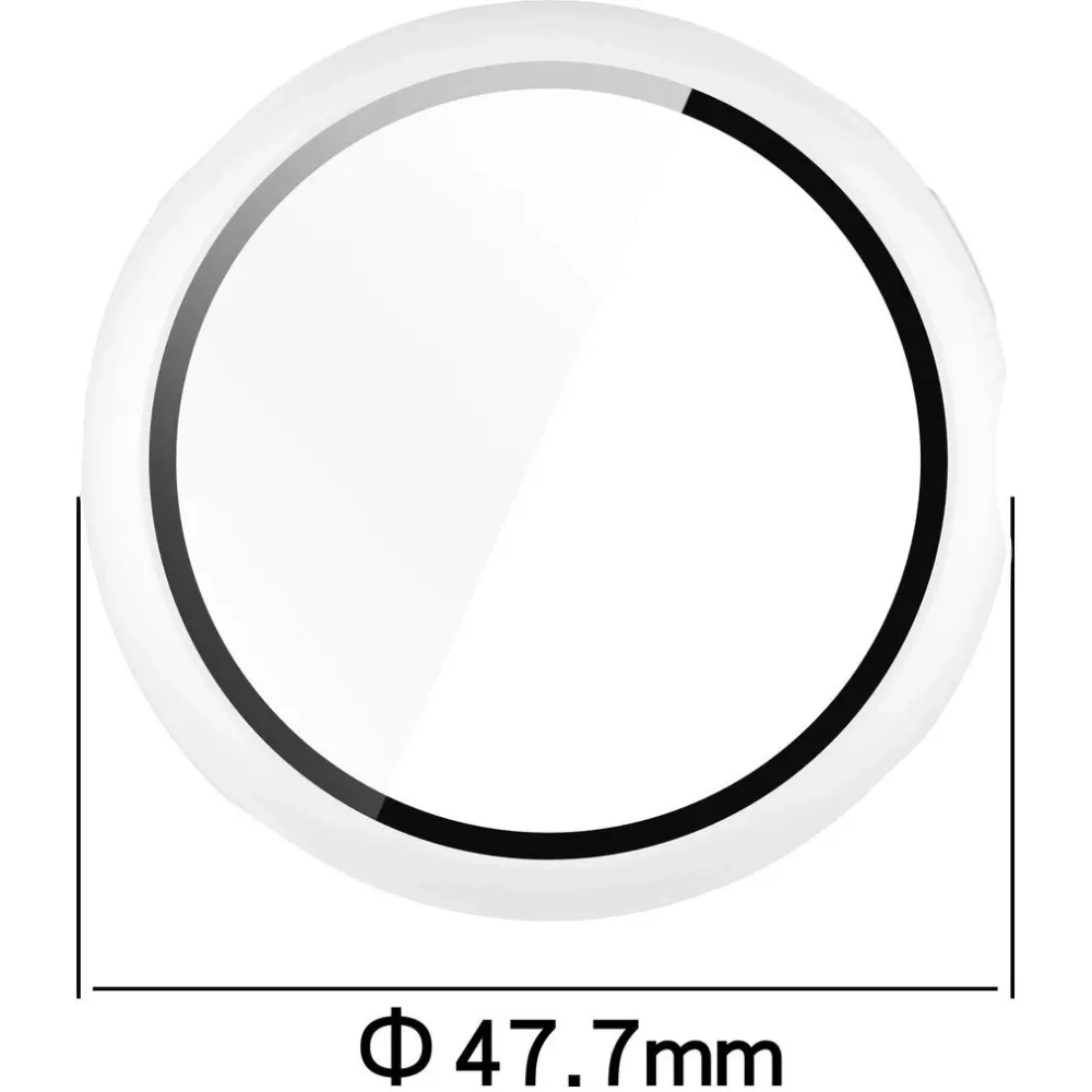 Etui ze szkłem do zegarka Bizon Case+Glass Watch do Google Pixel Watch 3 45mm białe