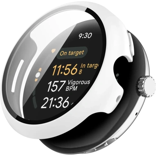 Kup Bizon Case+Glass Uhr Google Pixel Uhr 3 45mm weiß - BIZ6345 - {ean13} - Sklep Home Screen